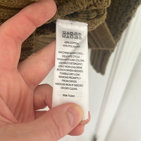 Rachel Zoe Olive Green Knit Sweater Size Small - Picture 8 of 8